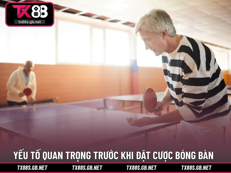 Các yếu tố quan trọng trước khi đặt cược bóng bàn