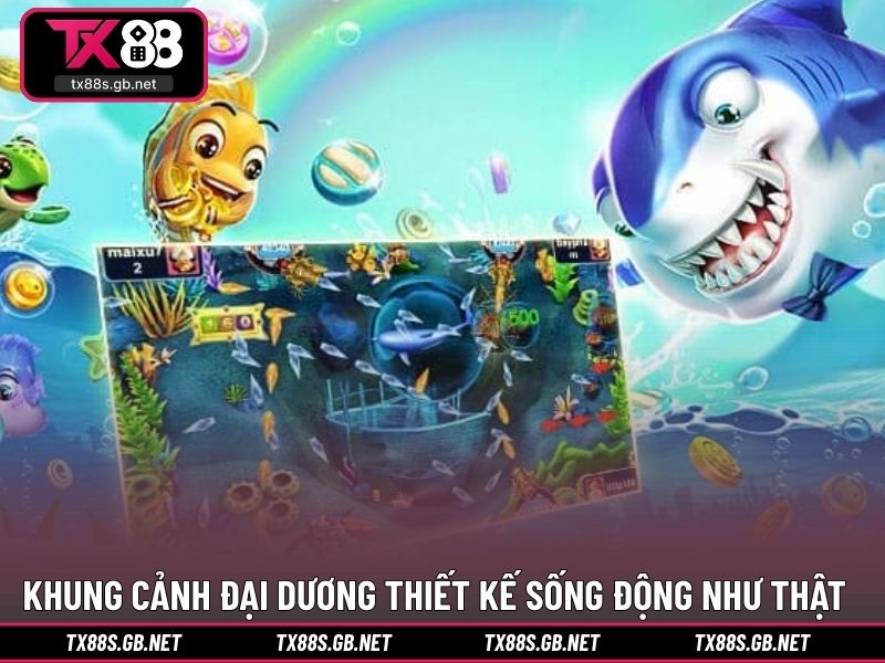 Khung cảnh đại dương thiết kế sống động như thật